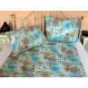 Krepové posteľné obliečky: Tyrkysové kvety