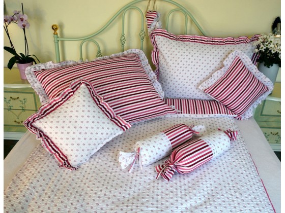 Krepové posteľné obliečky: Ružová nezábudka s volánom