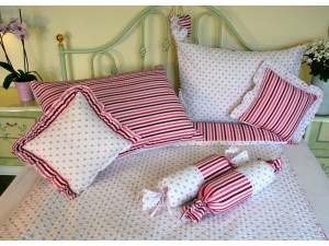 Krepové posteľné obliečky: Ružová nezábudka