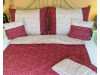 Bavlnené posteľné obliečky: Červené kvietky s čipkou